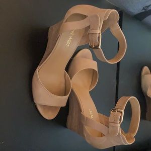 Nine West Nude Wedges size 7